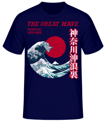 Kanagawa - T-shirt standard Homme - Bleu marine - Devant