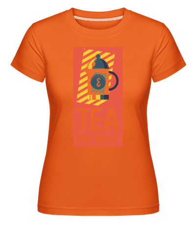Tea And Music -  Shirtinator Women's T-Shirt - Orange - Front