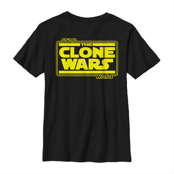 Aperçu: Star Wars - The Clone Wars - Logo Clone Wars - Enfant T-shirt - Noir - Devant