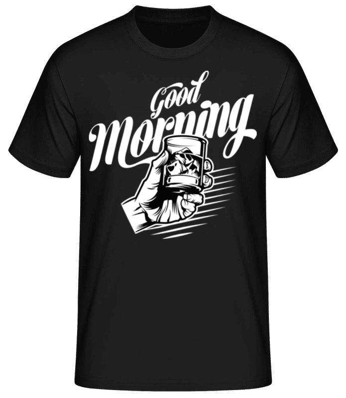 Náhled: Good Morning - Pánské basic tričko - Černá - Napřed