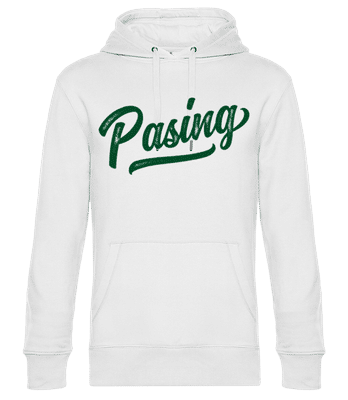 Pasing Swoosh - Unisex Premium Hoodie - Weiß - Vorne