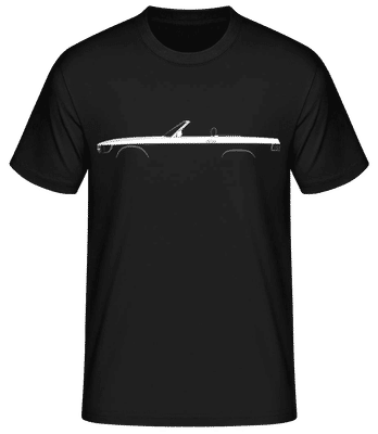 'Mercedes SL R107' Silhouette - Camiseta básica para hombre - Negro - delante