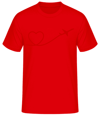 Dépliant Coeur - T-shirt standard Homme - Rouge - Devant