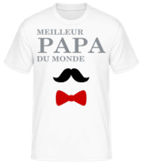 Meilleur Papa Du Monde - T-shirt standard Homme - Blanc - Devant