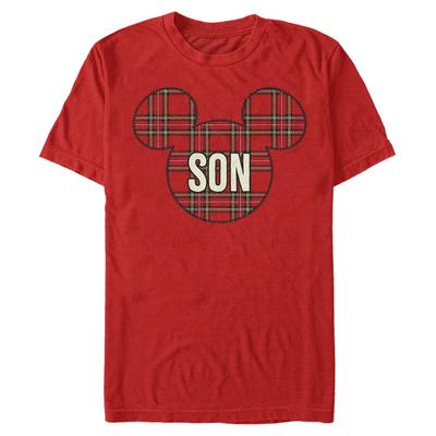 Disney Classics - Mickey Mouse - Mickey Mouse Son Holiday Patch - Christmas - Homme T-shirt - Rouge - Devant