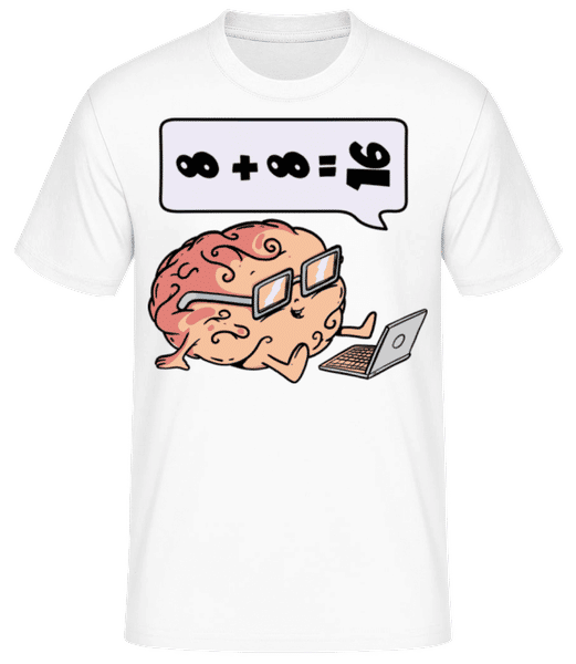 Aperçu: Calcul Infini du Cerveau - T-shirt standard Homme - Blanc - Devant