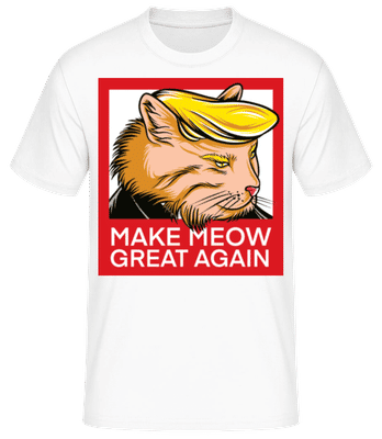Make Meow Great Again - T-shirt standard Homme - Blanc - Devant