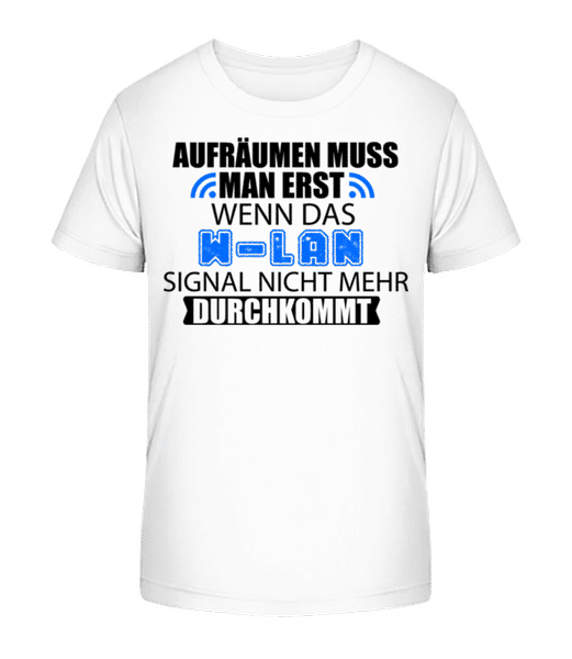 Vorschau: Wenn Das Wlan Versagt - Kinder Bio T-Shirt Stanley Stella 2.0 - Weiß - Vorne