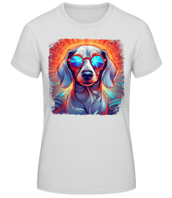 Dachshund Hippie Look - Women's Basic T-Shirt - Heather grey - Front