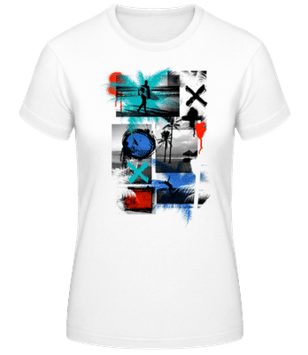 Surfen Und Graffiti - Frauen T-Shirt B&C - Weiß - Vorne