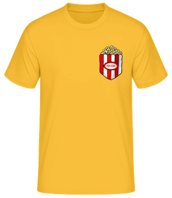 Pop-corn De Poche De Poitrine - T-shirt standard Homme - Jaune doré - Devant