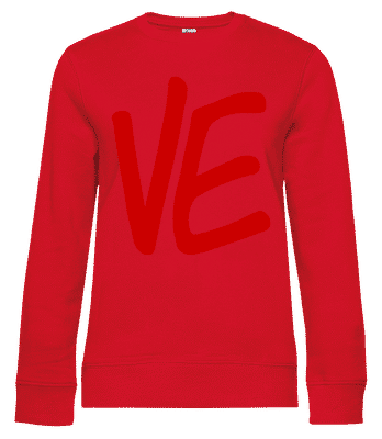 VE Red - Sweat-shirt standard pour femme - Rouge - Devant