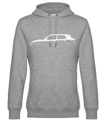 'Audi A1 Sportback (GB)' Silhouette - Pánská standardní mikina s kapucí - Melírově šedá - Napřed