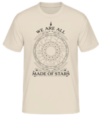 We Are All Made Of Stars - Männer Basic T-Shirt - Creme - Vorne