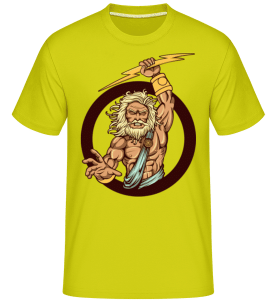 Aperçu: Zeus -  T-Shirt Shirtinator homme - Citron vert - Devant