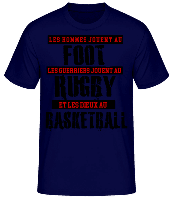 Les Dieux Jouent Au Basketball - T-shirt homme B&C - Bleu marine - Devant
