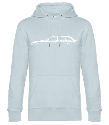 'Audi A4 Avant (B8)' Silhouette - Sweat à capuche standard homme - Bleu clair - Devant