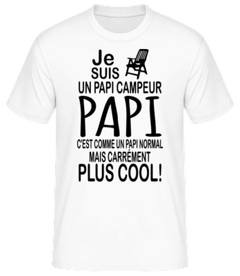 Je Suis Un Papi Campeur - T-shirt standard Homme - Blanc - Devant