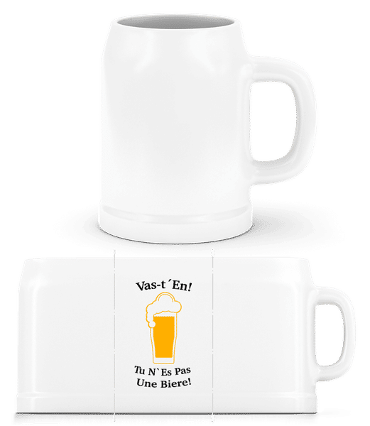 Aperçu: Vas-t'En! - Chope de bière - Blanc - Devant