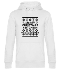 Merry Christmas Bitches - Unisex Premium Hoodie - Weiß - Vorne