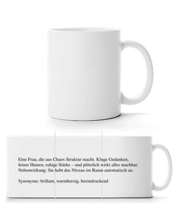 Frauenname Template - Panoramatasse - Weiß - Vorne