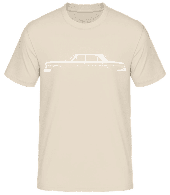 'Mercedes 300 SEL 6.3 W109' Silhouette - Men's Basic T-Shirt - Cream - Front