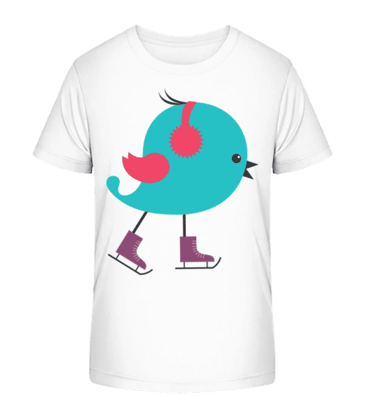 Aperçu: Patin De Glace - T-shirt bio Enfant Stanley Stella 2.0 - Blanc - Devant