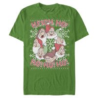Disney - Snehulienka - Skupina Seven Dwarf Sweater - Vianoce - Pánske Tričko - Irish green - Predné