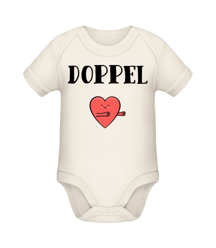 Vorschau: Doppel - Baby Bio Strampler - Creme - Vorne
