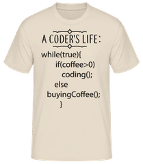 A Coder's Life Coffee · Männer Basic T-Shirt