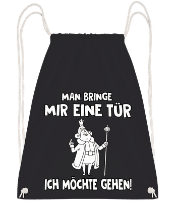 Man Bringe Mir Eine Tür - Turnbeutel - Schwarz - Vorn