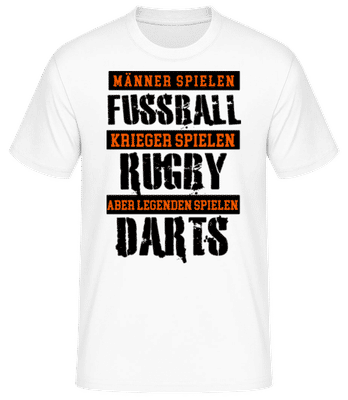 Legenden Spielen Darts - Männer Basic T-Shirt - Weiß - Vorne