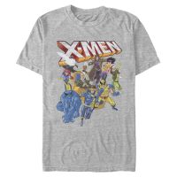Marvel - X-Men - Group Shot Xmen Distressed - Hombres Camiseta - Gris moteado - delante