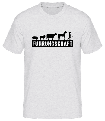 Führungskraft Schwarz - Männer Basic T-Shirt - Grau meliert - Vorne