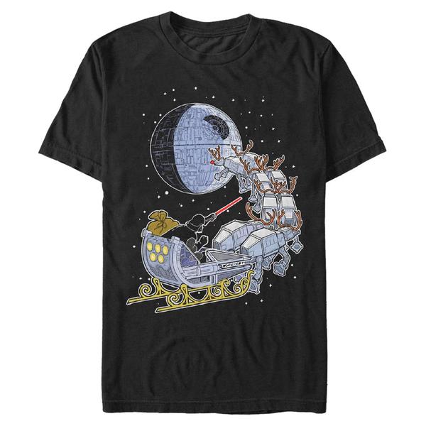 Aperçu: Star Wars - Darth Vader Vader Sleigh - Christmas - Homme T-shirt - Noir - Devant