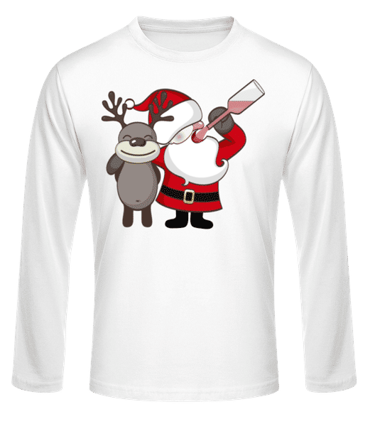 Aperçu: Fête De Noël - T-shirt à manches longues standard Homme - Blanc - Devant