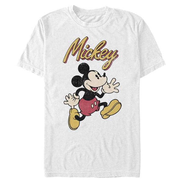 Aperçu: Disney Classics - Mickey Mouse - Mickey Mouse Vintage Mickey - Homme T-shirt - Blanc - Devant