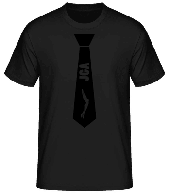 Krawatte JGA Stripperin 3 - Männer Basic T-Shirt - Schwarz - Vorne