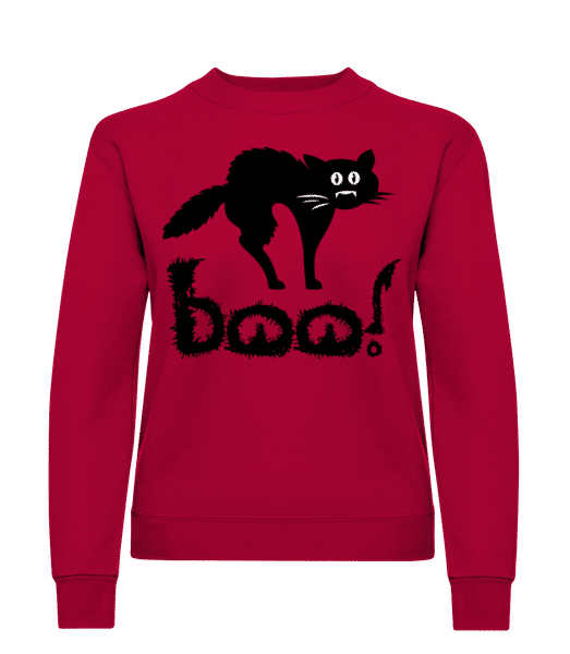 Aperçu: Boo - Sweatshirt Femme - Rouge - Devant