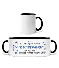 So Sieht Beste Physiotherapeut Kaffee · Tasse zweifarbig