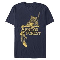 Star Wars - Ewoks Endor Forest - Hombres Camiseta - Marino - delante