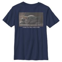 Star Wars - The Mandalorian - The Child Cute Side - Enfant T-shirt - Bleu marine - Devant