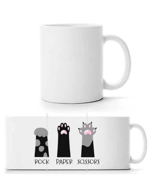 Aperçu: Rock Paper Scissors - Mug panorama - Blanc - Devant