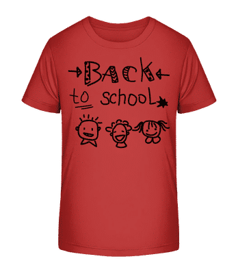 Back To School - Kid's Organic T-Shirt Stanley Stella 2.0 - Red - Front