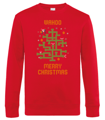 Merry Christmas Ugly Mario - Men's standard sweatshirt - Red - Front