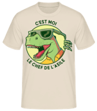 C'est Moi Le Chef De L’asile - T-shirt standard Homme - Crème - Devant