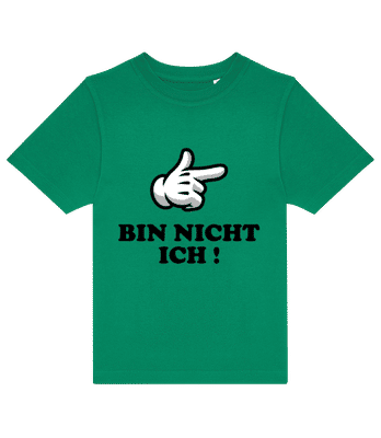 Bin Nicht Ich - Kinder T-Shirt B&C - Irischgrün - Vorne