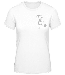 Fußballspielerin Illustration · Frauen Basic T-Shirt