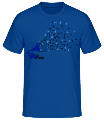 Musiknoten Grammofon - Männer Basic T-Shirt - Royalblau - Vorne
