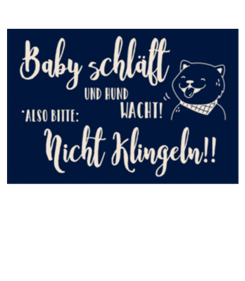 Baby Schläft Nicht Klingeln - Fußmatte - Weiß - Vorne